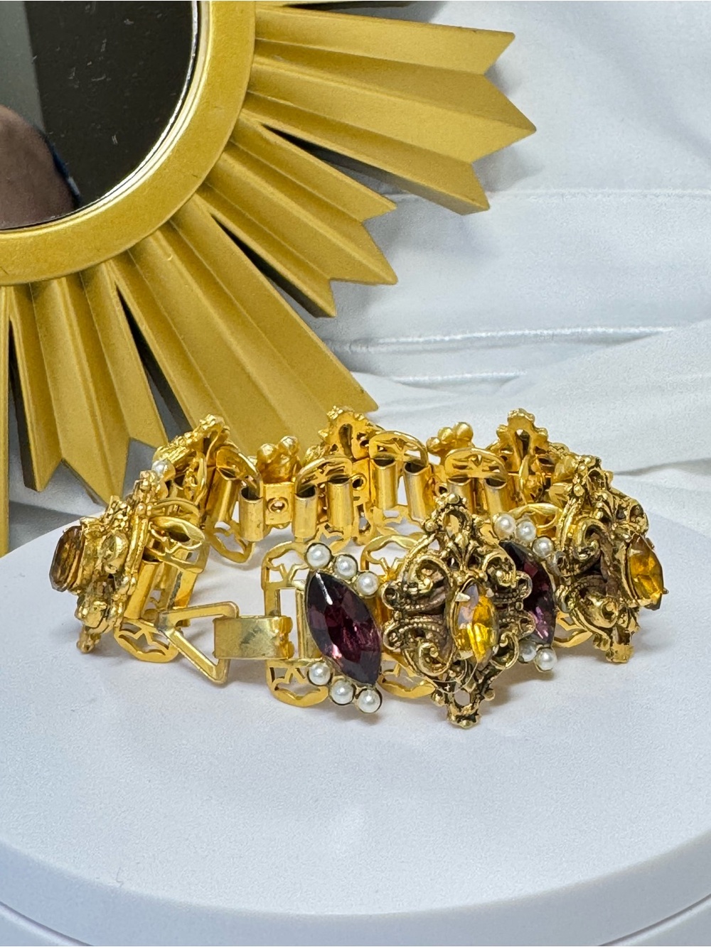 Victorian Reval book chain panel bracelet